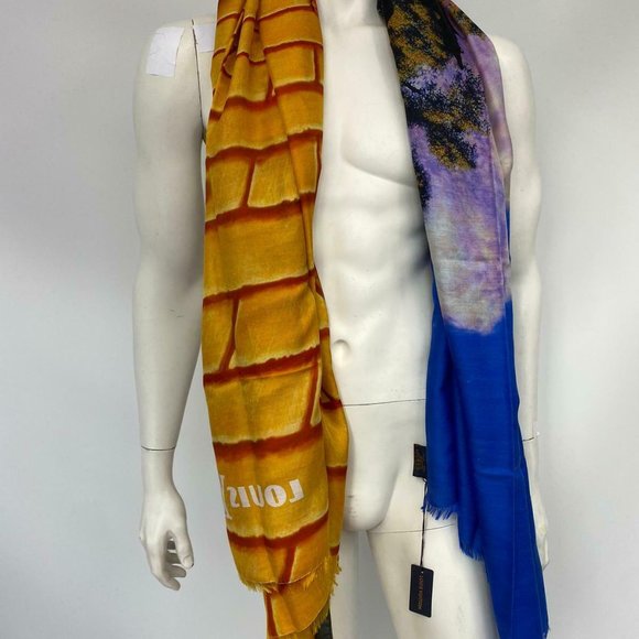 New Authentic Louis Vuitton Brick Road Stole Scarf Virgil Abloh - Picture 7 of 12
